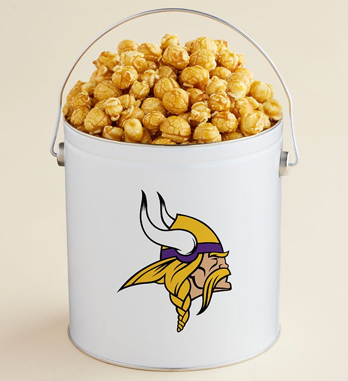 1 Gallon Minnesota Vikings - Caramel Popcorn Tin